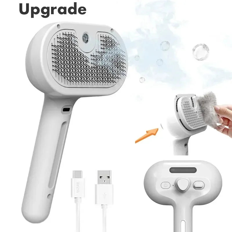 Steam brush for pets