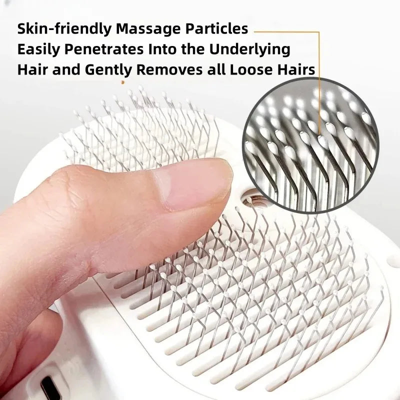 Steam brush for pets