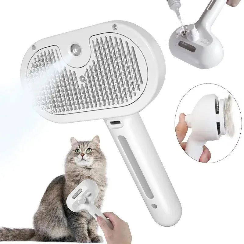 Steam brush for pets